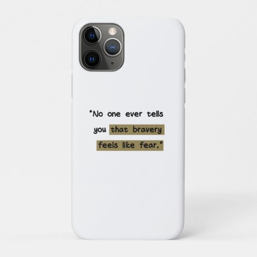 Dapperheid voelt als angst | Motivatie prijsopgave Case-Mate iPhone Case (Achterkant)