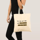 Dapperheid voelt als angst | Motivatie prijsopgave Tote Bag (Voorkant (product))