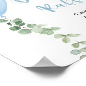 Dapperpelbord blauwe ballonnen groen poster (Hoek)