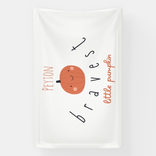 dapperste kleine pompoen Banner Indoor Sign (Verticaal)