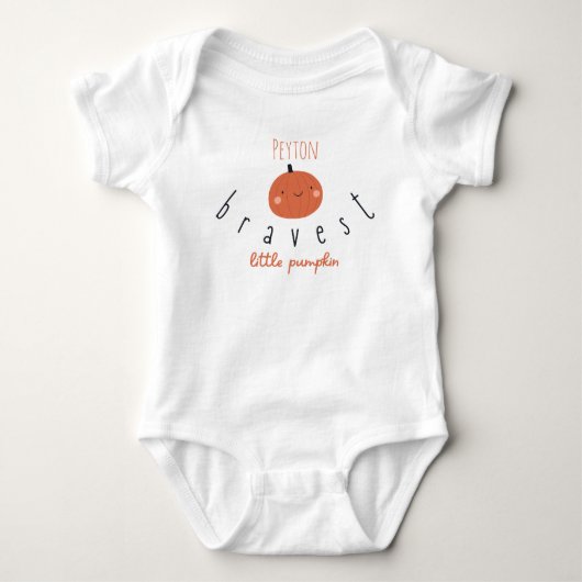 dapperste kleine pompoen Custom Baby Bodysuit (Voorkant)