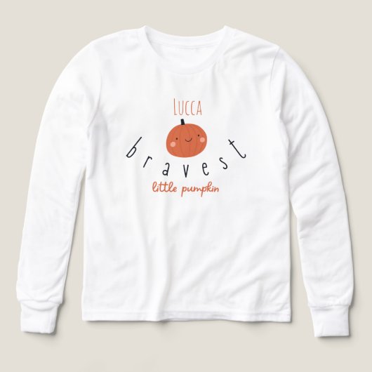 dapperste kleine pompoen Custom Kinder lange mouw (Voorkant)