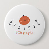 dapperste kleine pompoen Knopje kinderkanker  Ronde Button 4,0 Cm (Voorkant)