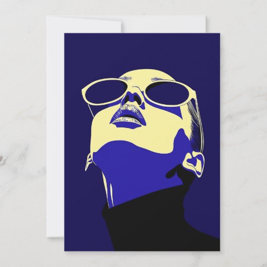 Dappige Pop Art Vrouw met Zonnebril Kaart (Voorkant)