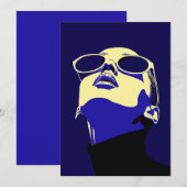 Dappige Pop Art Vrouw met Zonnebril Kaart (Voorkant / Achterkant)