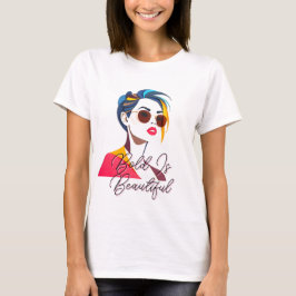 Dappige Pop Art Vrouw T-shirt