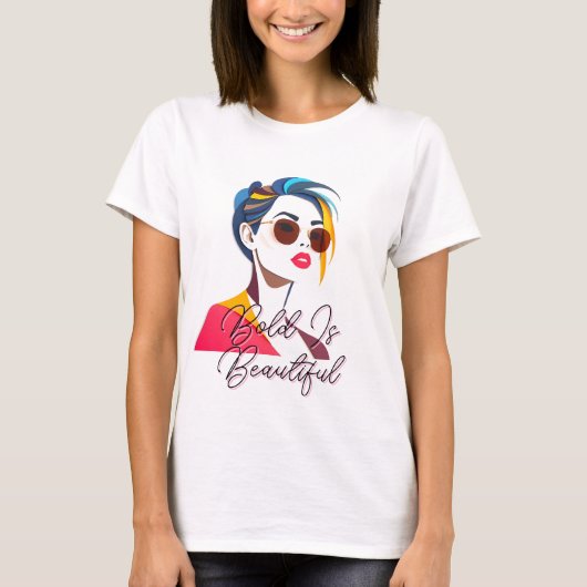 Dappige Pop Art Vrouw T-shirt (Voorkant)