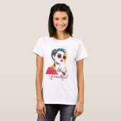 Dappige Pop Art Vrouw T-shirt (Voorkant volledig)