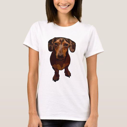 Dapple Dachshund Artsy T-shirt (Voorkant)