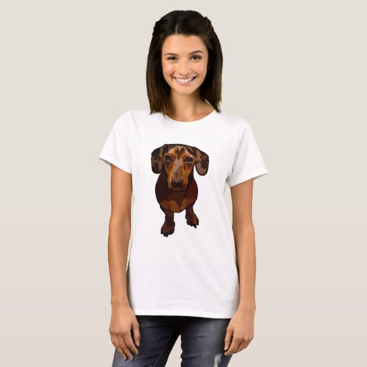 Dapple Dachshund Artsy T-shirt (Voorkant volledig)