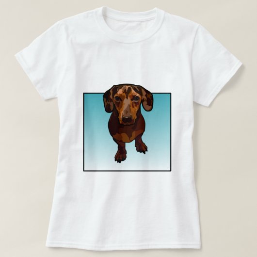 Dapple Dachshund Artsy T-shirt (Design voorkant)