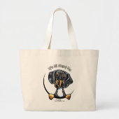 Dapple Dachshund heeft alles over mij Grote Tote Bag (Voorkant)
