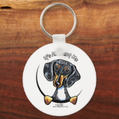 Dapple Dachshund heeft alles over mij Sleutelhanger (Voorkant)