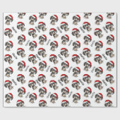 Dapple Dachshund Kerstmis Aangepaste Naam Leuke Ho Cadeaupapier (Vlak)