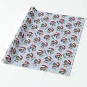 Dapple Dachshund Kerstmis Aangepaste Naam Leuke Ho Cadeaupapier (Uitgerold)
