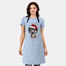 Dapple Dachshund Kerstmis Hond Vakantie Schort