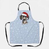 Dapple Dachshund Kerstmis Hond Vakantie Schort (Voorkant)