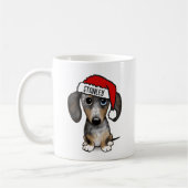Dapple Dachshund Santa Schattige Dog Aangepaste na Koffiemok (Links)
