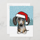 Dapple Dachshund Vakantie Schattige Pet Dog Custom Briefkaart (Voorkant / Achterkant)