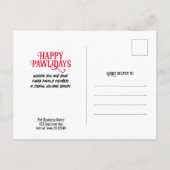 Dapple Dachshund Vakantie Schattige Pet Dog Custom Briefkaart (Achterkant)