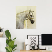 Dapple Gray Andalusië Horse Poster (Thuiskantoor)