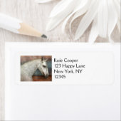 Dapple Gray Andalusië - Portretlabel voor paarden Etiket (Insitu)