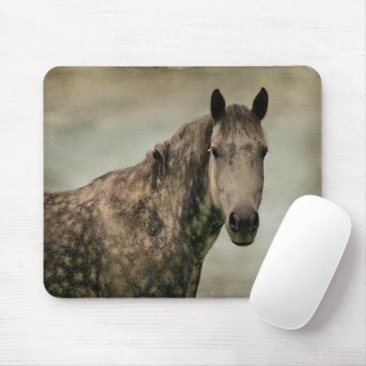Dapple Gray Horse Head Muismat (Met muis)