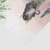  dapple Gray Horse in Meadow en Flowers Tissuepapier (Detail)