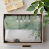  dapple Gray Horse in Meadow en Flowers Tissuepapier (Geschenk)