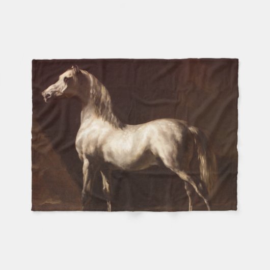 Dapple Gray Horse (van Théodore Géricault) Fleece Deken (Voorkant (Horizontaal))