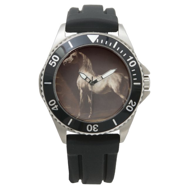 Dapple Gray Horse (van Théodore Géricault) Horloge (Voorkant)