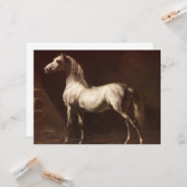 Dapple Gray Horse (van Théodore Géricault) Kaart (Voorkant / Achterkant in situ)