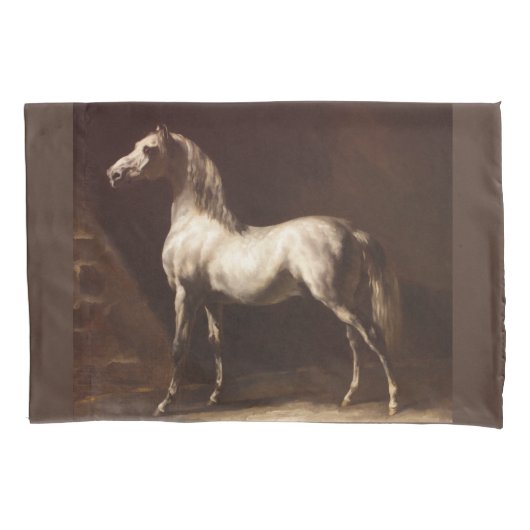 Dapple Gray Horse (van Théodore Géricault) Kussensloop (Voorkant-Links)