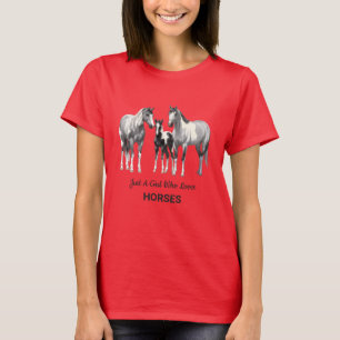 Dapple Gray Pinto Paint Quarter Horses T-shirt
