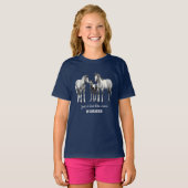 Dapple Gray Pinto Paint Quarter Horses T-shirt (Voorkant volledig)