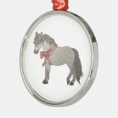 Dapple Gray Pony kerstversiering Metalen Ornament (Links)