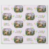 Dapple Gray Quarter Horse Mare Palomino Foal Cadeaupapier (Vlak)