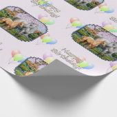 Dapple Gray Quarter Horse Mare Palomino Foal Cadeaupapier (Hoek)