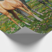 Dapple Gray Quarter Horse Mare Palomino Foal Cadeaupapier (Hoek)