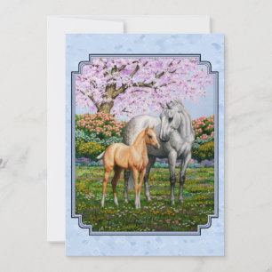 Dapple Gray Quarter Horse Mare Palomino Foal Kaart