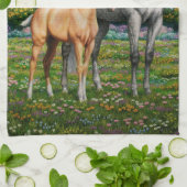 Dapple Gray Quarter Horse Mare Palomino Foal Theedoek (Gevouwen)