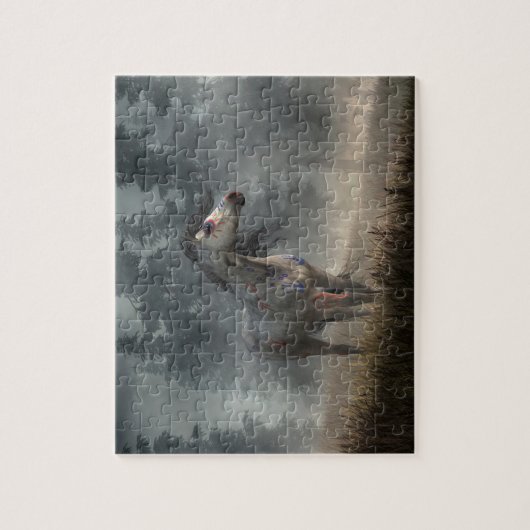 Dapple Gray War Horse Legpuzzel (Verticaal)