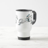 Dapple Grey Eventing Horse Jumping Reisbeker (Voorkant rechts)