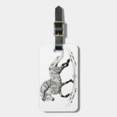 Dapple Grey IJslandse Mare Grá Bagagelabel (Voorkant verticaal)