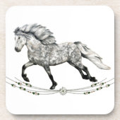Dapple Grey IJslandse Mare Grá Drankjes Onderzetter (Voorkant)