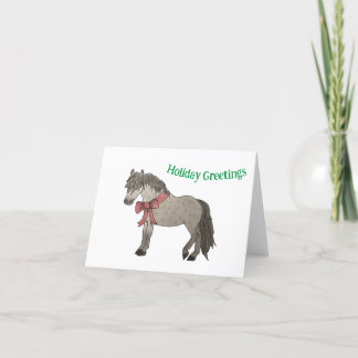Dapple Grey Pony Holiday Greeting Card Bedankkaart