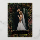 Dappled Forest Painted Changing Leaves Photo Folie Feestdagenkaart (Voorkant)