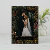 Dappled Forest Painted Changing Leaves Photo Folie Feestdagenkaart (Staand Voorkant)