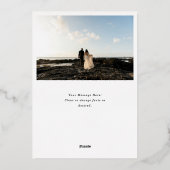 Dappled Forest Painted Changing Leaves Photo Folie Feestdagenkaart (Achterkant)