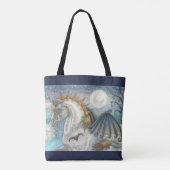 DAPPLED GOTHIC UNICORN, HALLOWEEN HORSE CANVAS TAS (Achterkant)